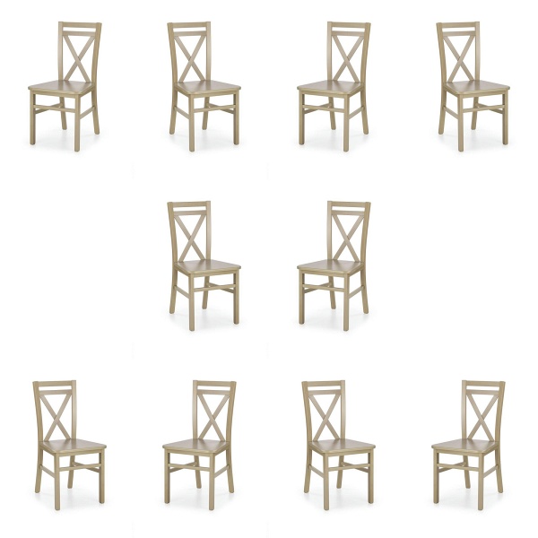 Dziesięć krzeseł dąb sonoma - 8098