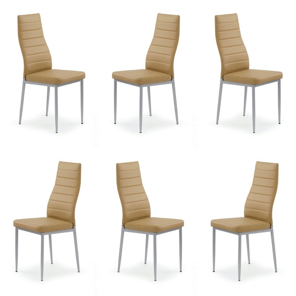 Sześć krzeseł jasny brąz - 2014