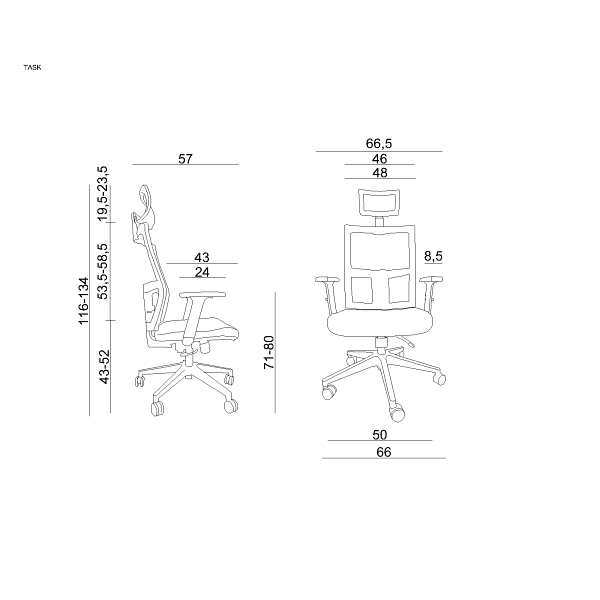 Fotel obrotowy Task - Unique