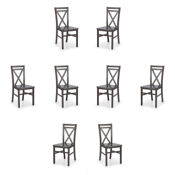 Osiem krzeseł ciemny orzech - 8081