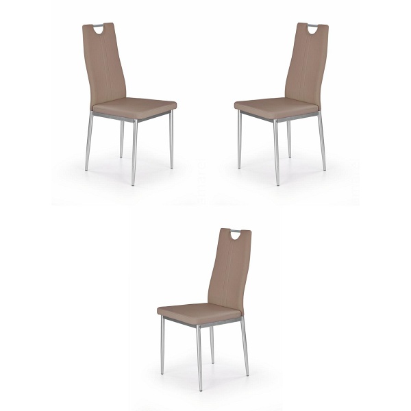 Trzy krzesła cappucino - 2675
