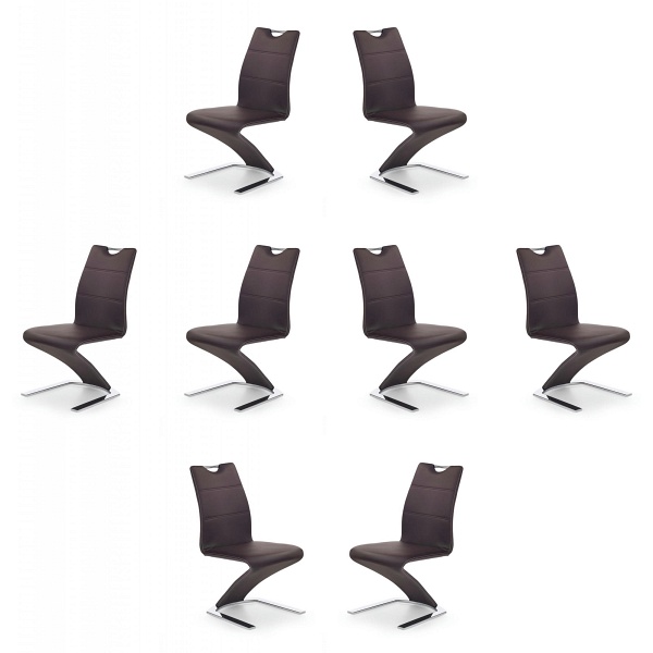 Osiem krzeseł brązowych - 4922