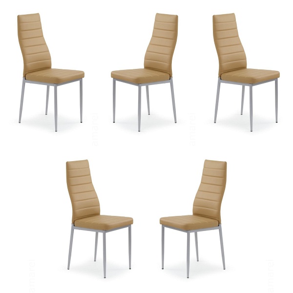 Pięć krzeseł jasny brąz - 2014