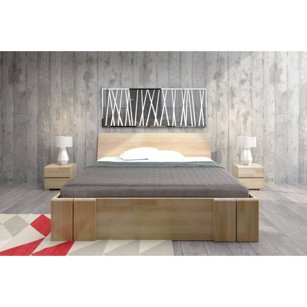 Łóżko drewniane bukowe z szufladami VESTRE Maxi & DR 120x200 - Skandica