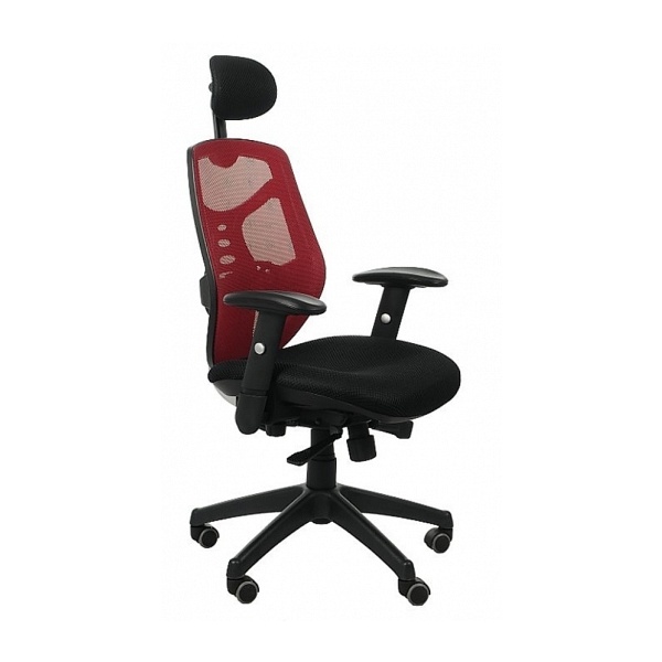 Fotel biurowy SPECTRUM HB NET czerwony - SitPlus