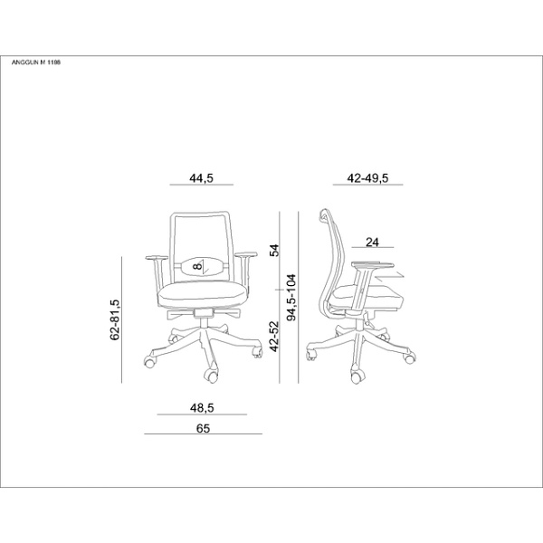 Fotel Anggun M czarny - Unique
