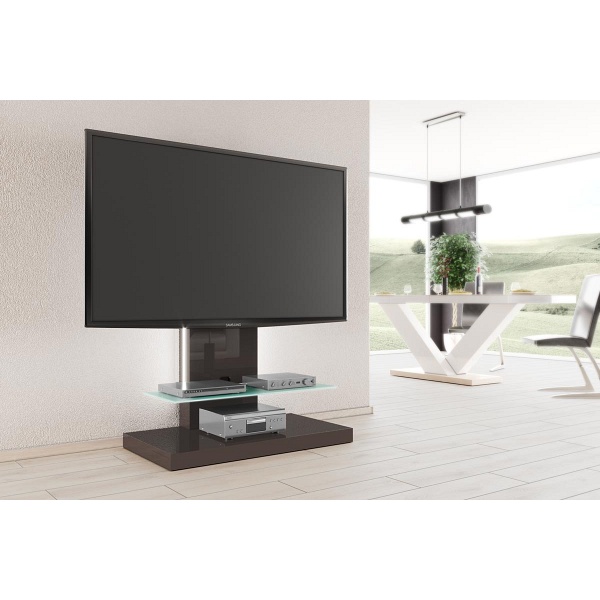 Stolik Rtv Marino Max brąz połysk - Hubertus Meble