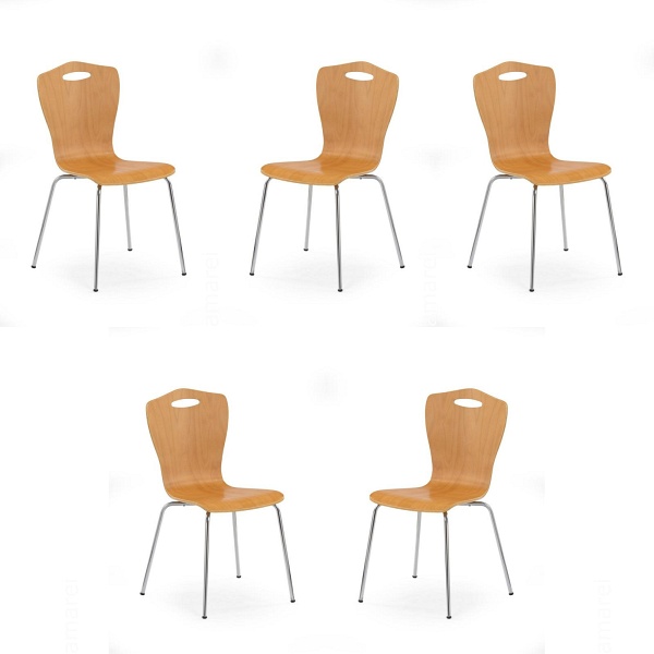 Pięć krzeseł olcha - 7594