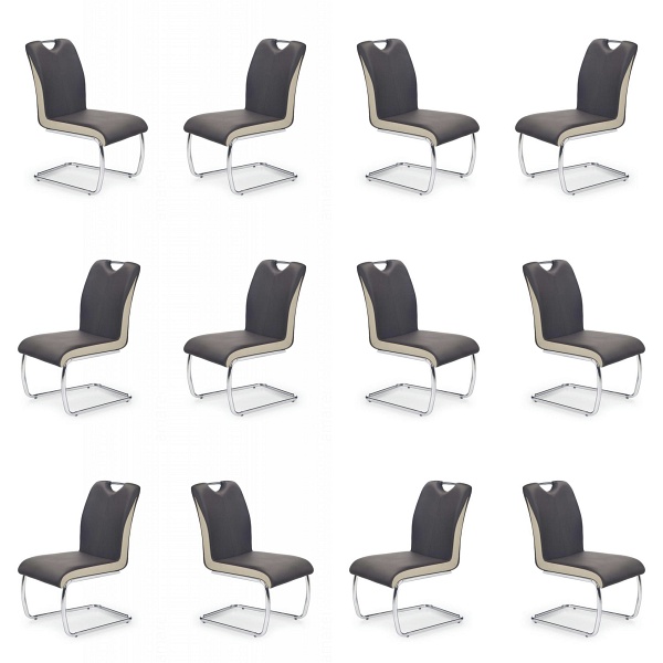 Dwanaście krzeseł ciemno brązowych champagne - 7237