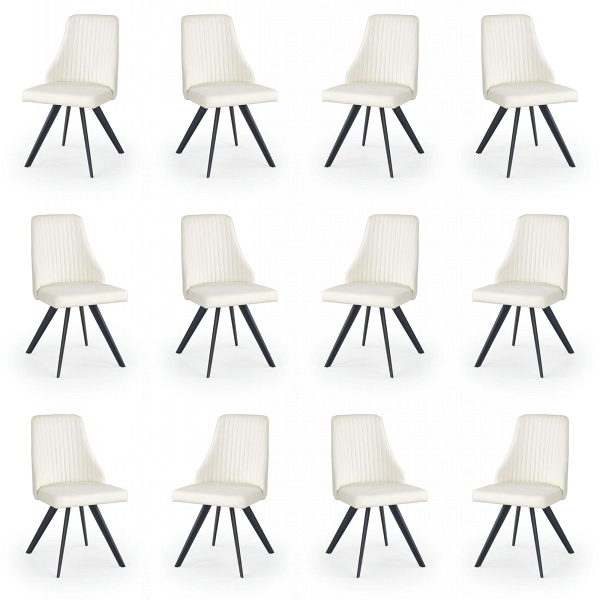 Dwanaście krzeseł biało czarnych - 9590