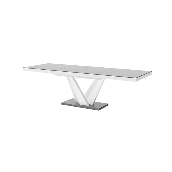 Stół rozkładany VEGAS 160-256 cm Szary / Biały
