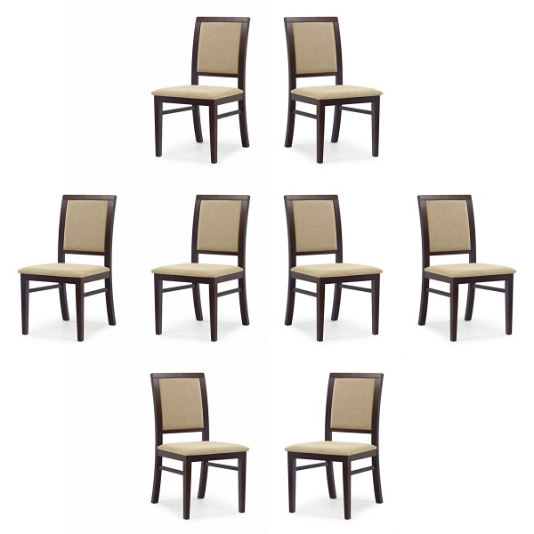 Osiem krzeseł ciemny orzech, - 2296