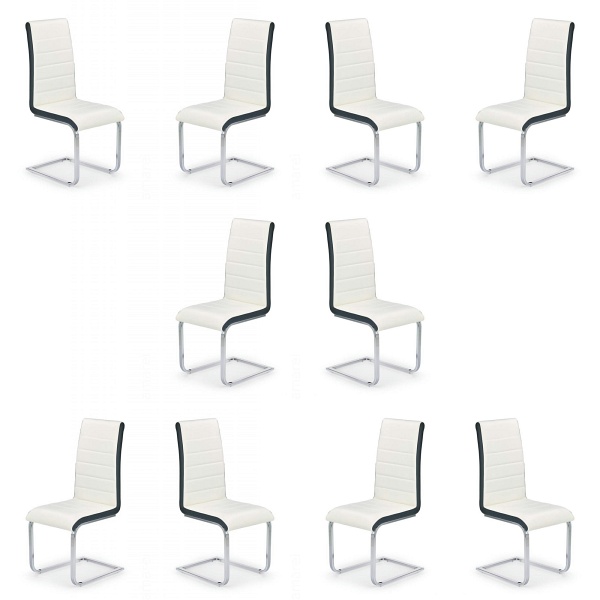 Dziesięć krzeseł biało-czarnych - 4541