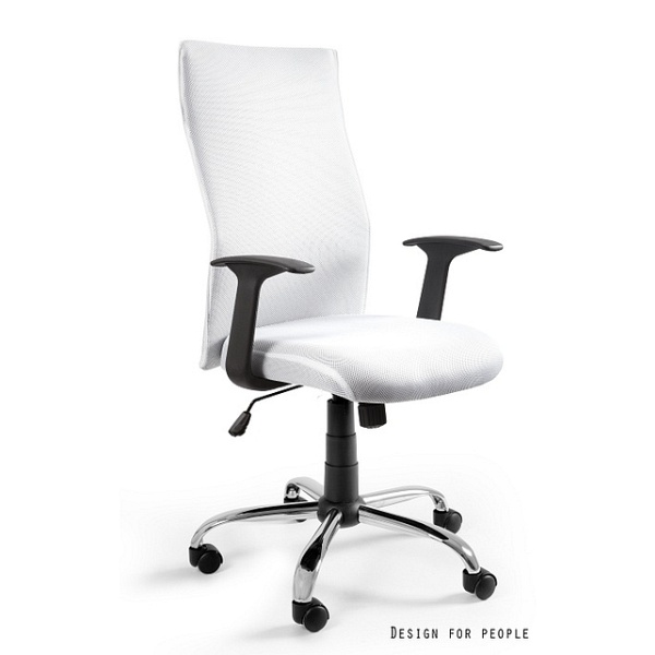 Fotel Black on Black / biały - Unique