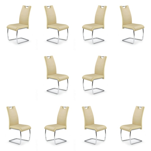Dziesięć krzeseł beżowych - 0107