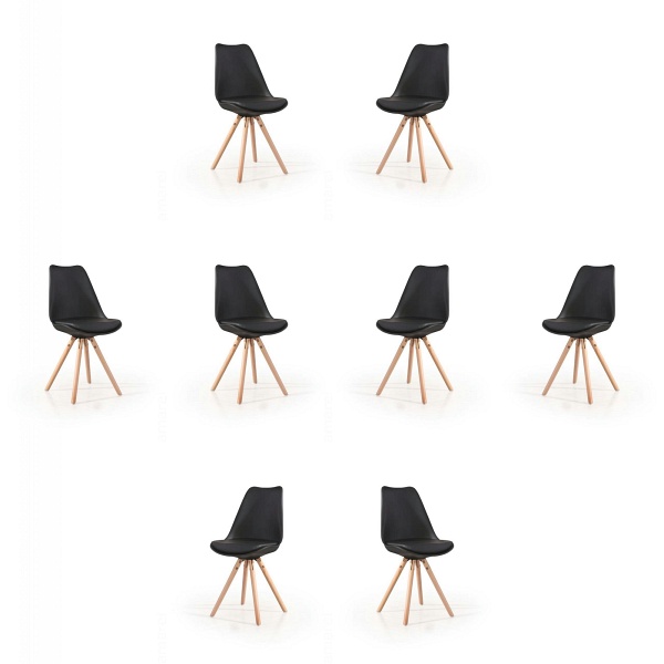 Osiem krzeseł czarnych - 8289