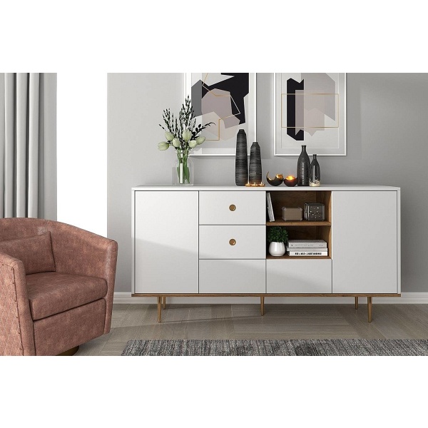 BIAŁA NOWOCZESNA KOMODA SKANDICA HARMONI