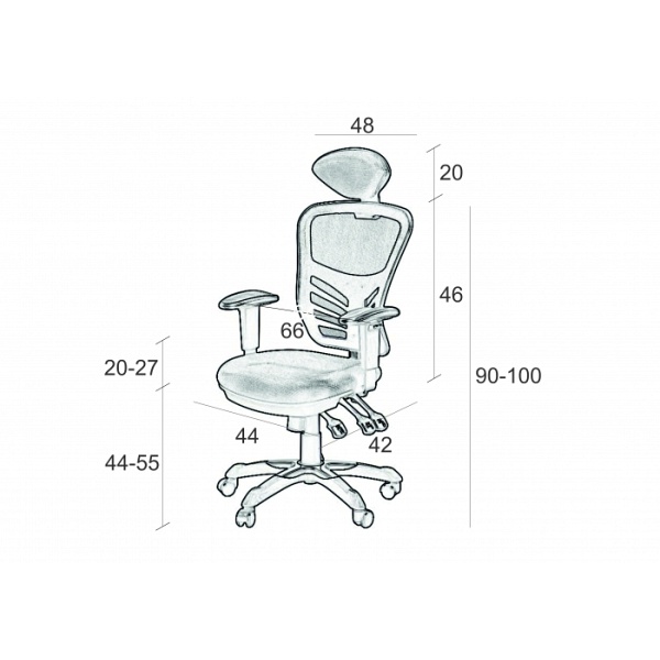 Fotel biurowy Sprint szary - SitPlus