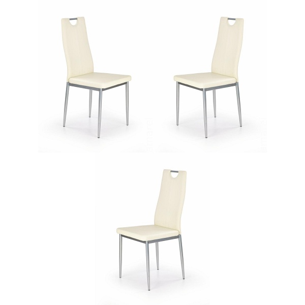 Trzy krzesła kremowe - 1722
