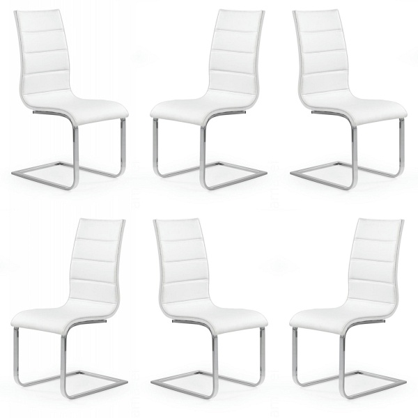 Sześć krzeseł białych ekoskóra - 2026