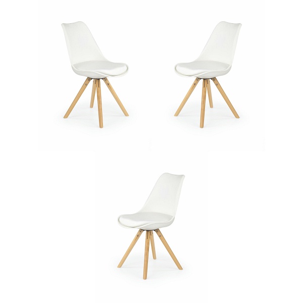 Trzy krzesła białe - 8210