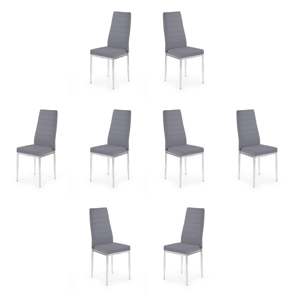 Osiem krzeseł popielatych - 6926