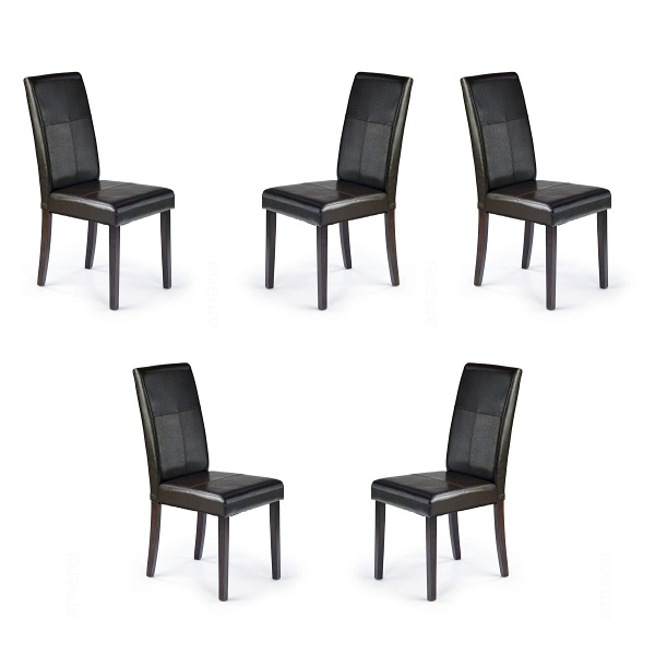 Pięć krzeseł wenge / ciemny - 7006