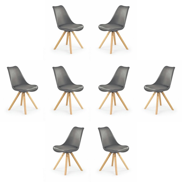 Osiem krzeseł popielatych - 1715