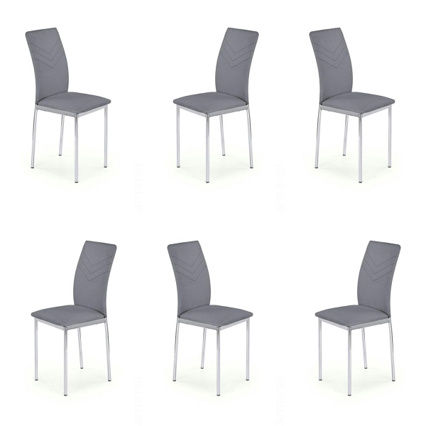 Sześć krzeseł popielatych - 2980