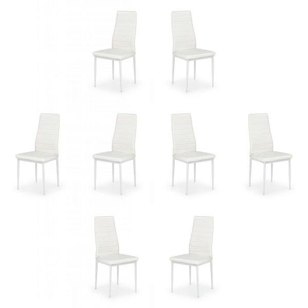 Osiem krzeseł białych - 6194