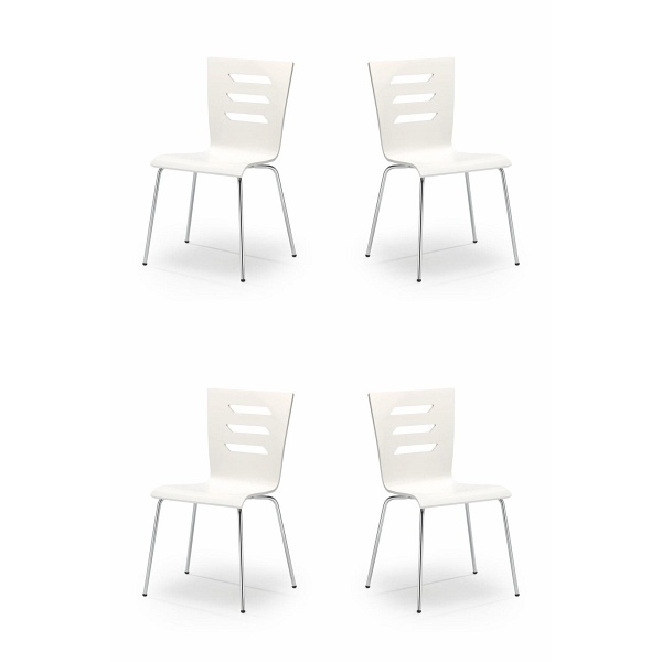 Cztery krzesła białe - 6743