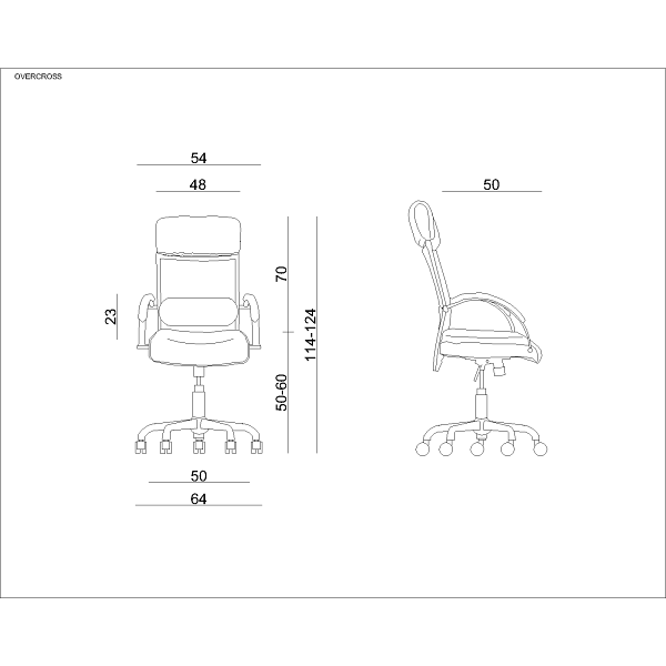 Fotel Overcross / szary - Unique