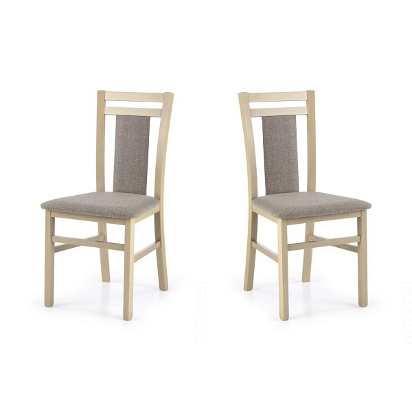 Dwa krzesła tapicerowane dąb sonoma  - 3390