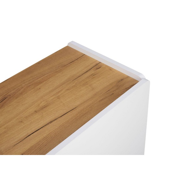 Komoda Lett LT01 Biel + Złoty Dąb