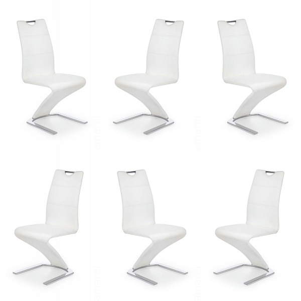 Sześć krzeseł białych - 4908