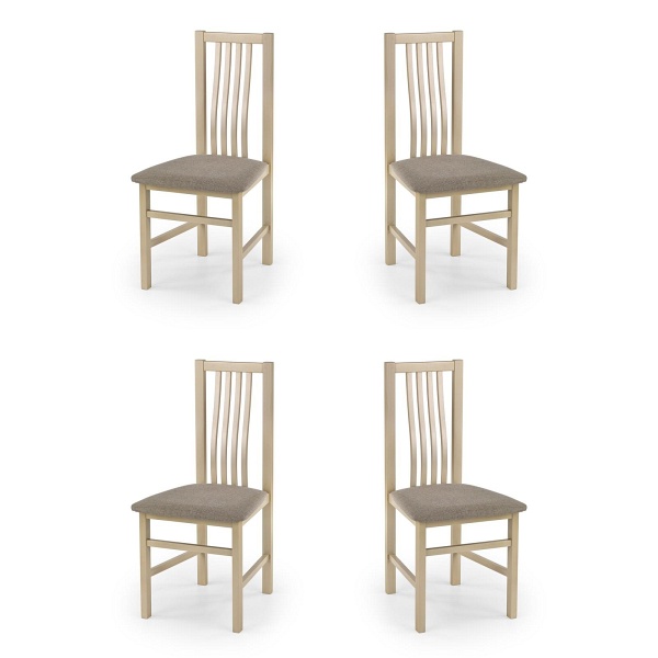 Cztery krzesła tapicerowane PAWEŁ dąb sonoma  - 1289