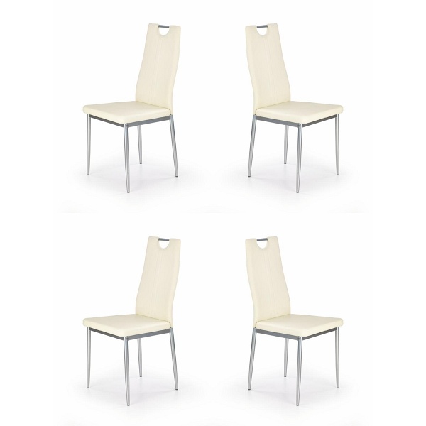 Cztery krzesła kremowe - 1722