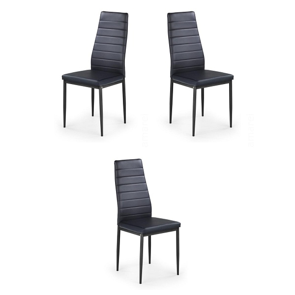 Trzy krzesła czarne - 6200