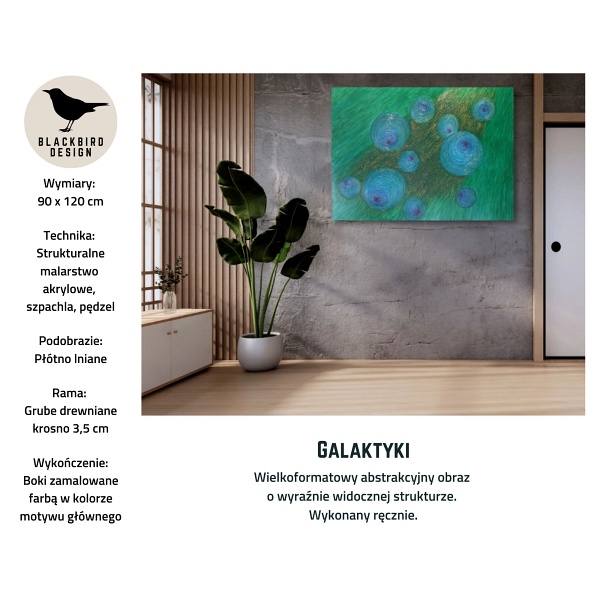Galaktyki obraz 90x120 Blackbird Design