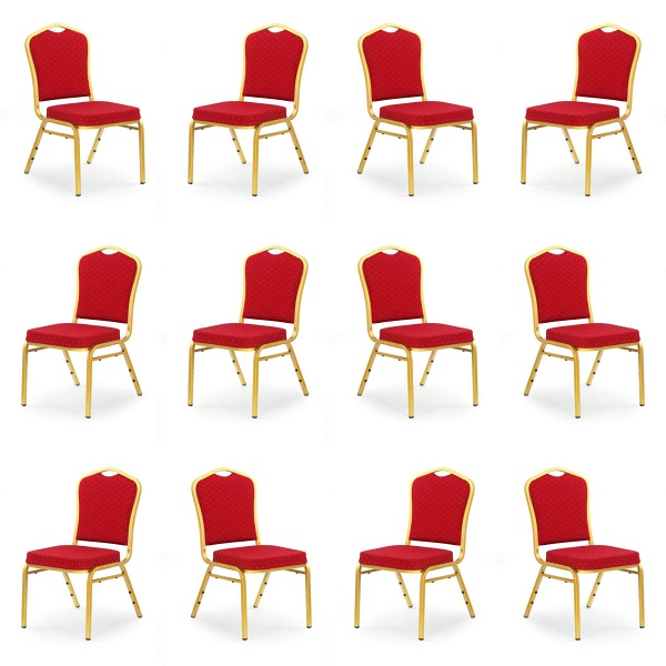 Dwanaście krzeseł bordowych - 2992