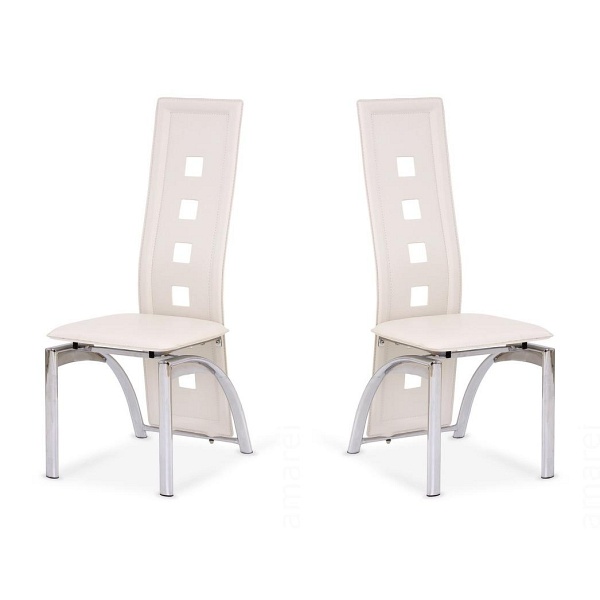 Dwa krzesła kremowe - 1123