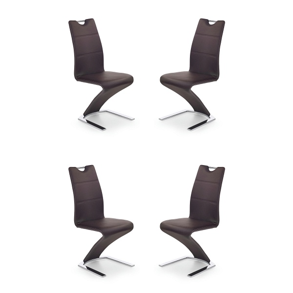 Cztery krzesła brązowe - 4922