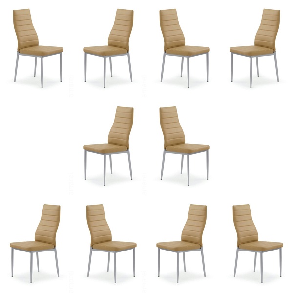 Dziesięć krzeseł jasno brązowych - 2014