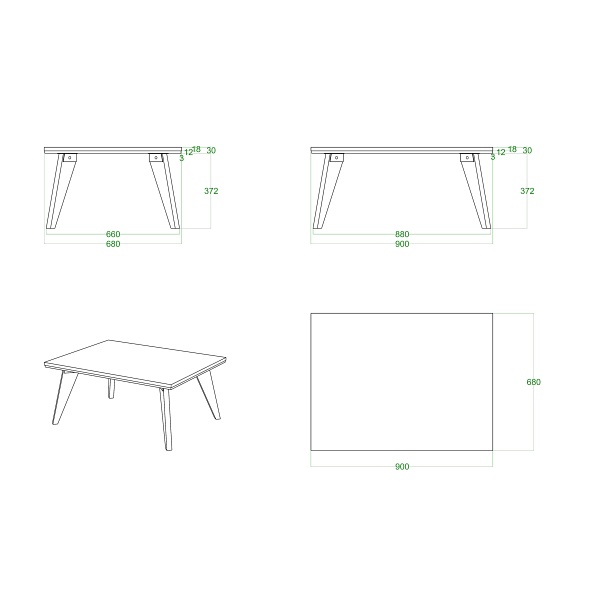 Stolik kawowy Jorgen biały