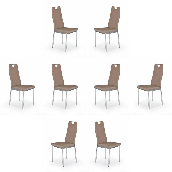 Osiem krzeseł cappucino - 2675