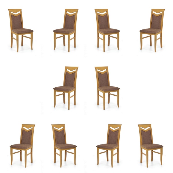 Dziesięć krzeseł olcha tapicerowanych - 6095