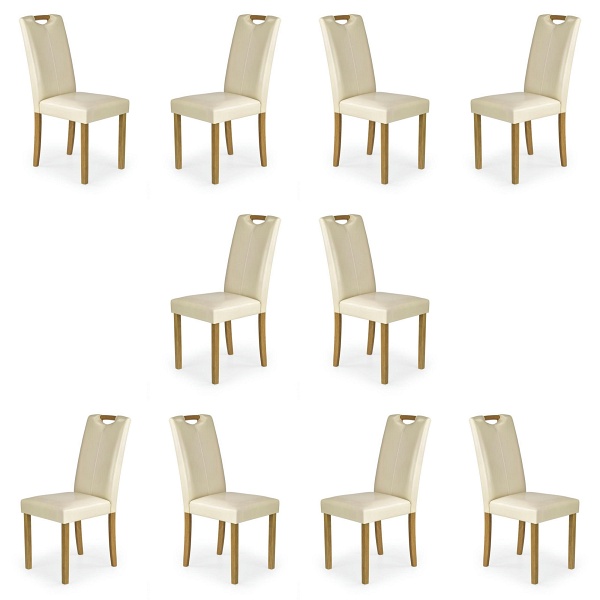Dziesięć krzeseł buk krem - 0596