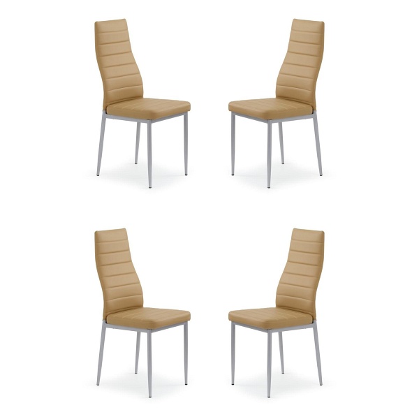 Cztery krzesła jasny brąz - 2014