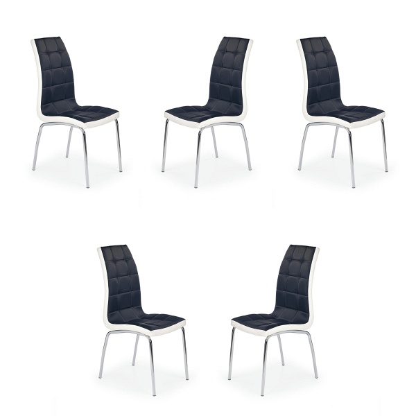 Pięć krzeseł czarno - białych - 4786