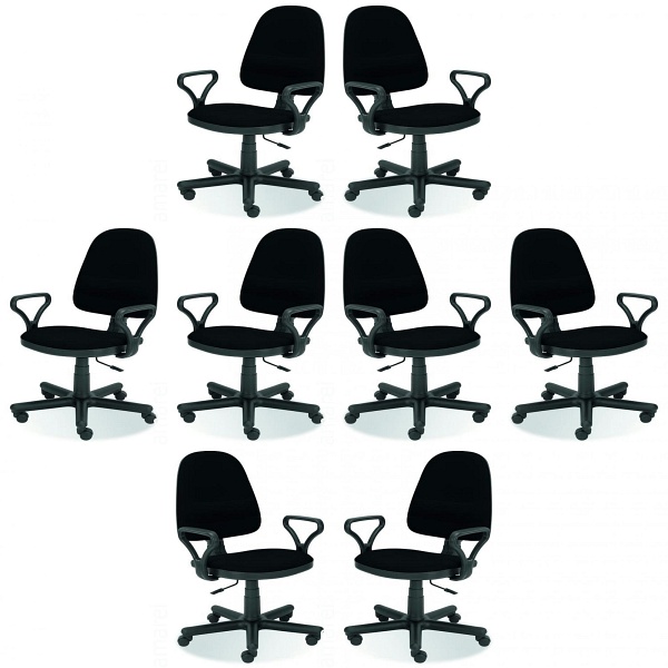 Osiem krzeseł biurowych - 6114